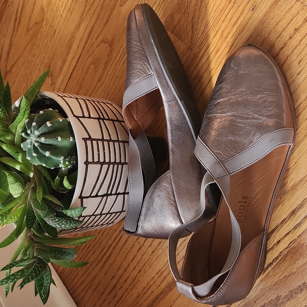 Gentle Souls By Kenneth Cole Metallic Bronze Flats